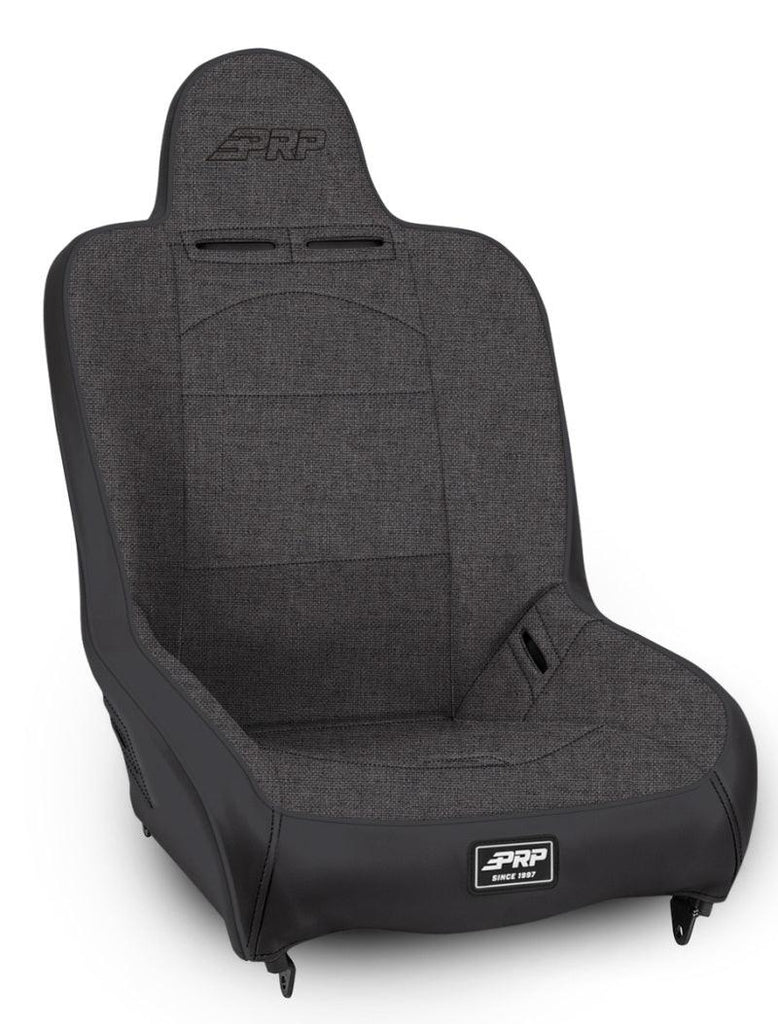 PRP Premier High Back Suspension Seat (Two Neck Slots) - All Grey - Corvette Realm