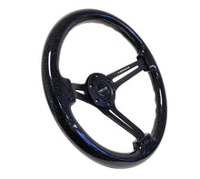 Load image into Gallery viewer, NRG Reinforced Steering Wheel (350mm / 3in. Deep) Black Multi Color Flake Wood w/ Black Matte Center - Corvette Realm