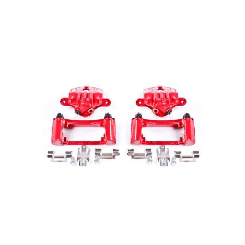 Power Stop 98-02 Chevrolet Camaro Rear Red Calipers w/Brackets - Pair - Corvette Realm