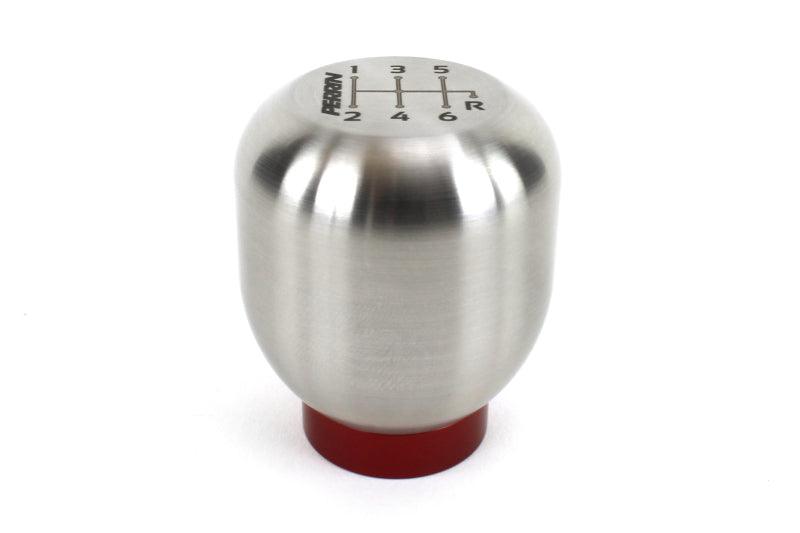 Perrin 17-18 Honda Civic Brushed Stainless Steel Large Shift Knob - 6 Speed - Corvette Realm