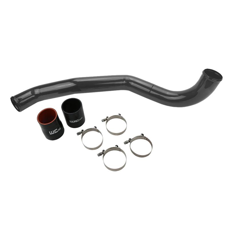 Wehrli 17-19 Chevrolet 6.6L L5P Duramax Driver Side 3in Intercooler Pipe - WCFab Grey - Corvette Realm