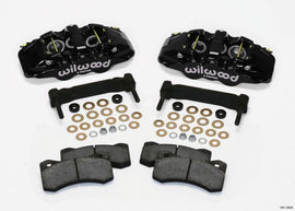 Wilwood AERO6 Front Caliper & Bracket Kit - Black 97-13 C5/C6 Corvette w/ OEM HD/Z51 Rotors - Corvette Realm