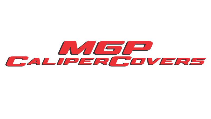 MGP 4 Caliper Covers Engraved Front & Rear Stingray Red finish silver ch - Corvette Realm