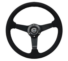 Load image into Gallery viewer, NRG Sport Steering Wheel (350mm/ 1.5in. Deep) Matte Black Spoke/ Black Alcantara w/ Black Stitching - Corvette Realm