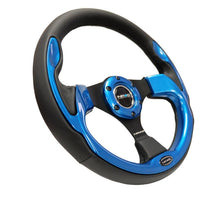 Load image into Gallery viewer, NRG Reinforced Steering Wheel (320mm) Blk w/Blue Trim - Corvette Realm