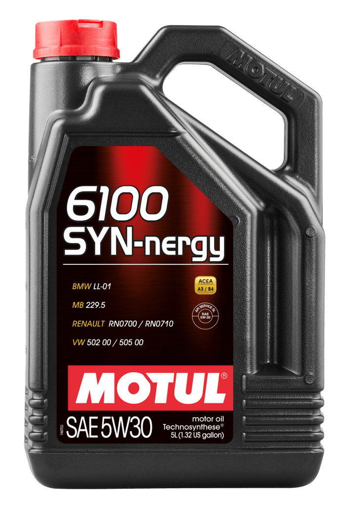 Motul 5L Technosynthese Engine Oil 6100 SYN-NERGY 5W30 - VW 502 00 505 00 - MB 229.5 - Corvette Realm