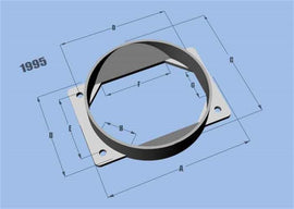 Vibrant MAF Sensor Adapter Plate for Mitsubishi applications use w/ 4.5in Inlet I.D. filters only - Corvette Realm
