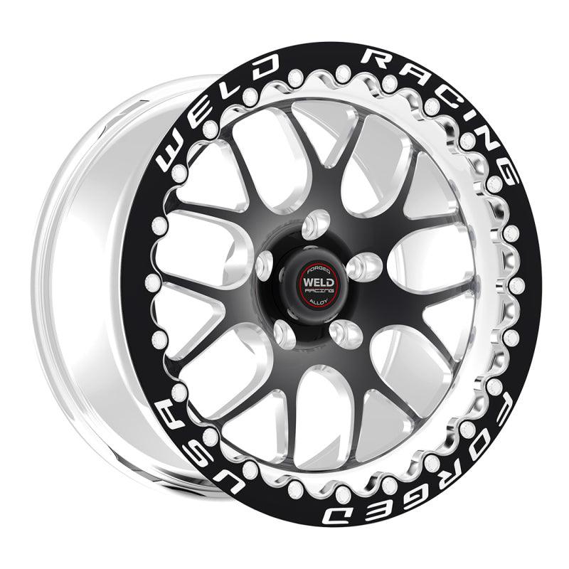 Weld S77 17x10 / 5x120mm BP / 7.2in. BS Black Wheel (High Pad) - Black Single Beadlock MT - Corvette Realm