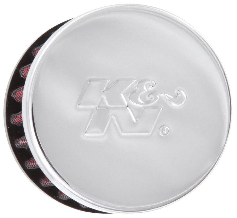 K&N Clamp On Rubber Base Crankcase Vent Filter 0.375in Flange ID x 2in OD x 1.5in Height - Corvette Realm