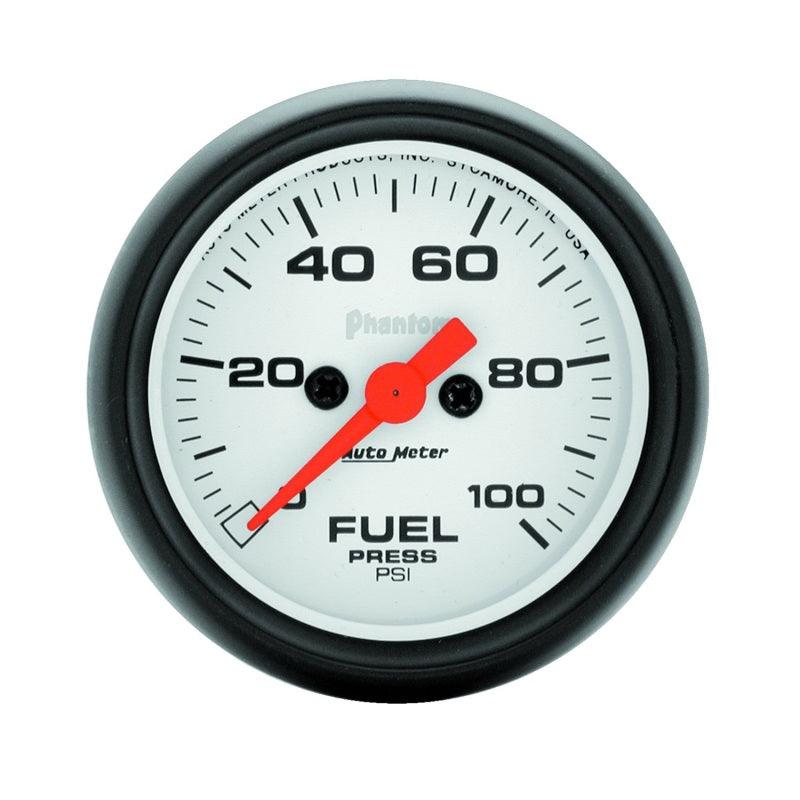 Autometer Phantom 52mm 0-100 PSI Fuel Pressure Gauge - Corvette Realm