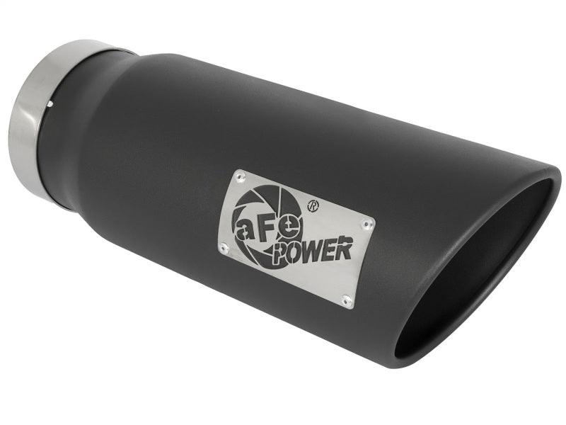 aFe Power MACH Force-Xp 5in In x 6in Out x 15in L Bolt-On 409 SS Exhaust Tip - Black - Corvette Realm