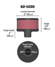 Load image into Gallery viewer, K&amp;N Steel Base Crankcase Vent Filter .625in Vent OD x 2in OD x 1.5in Height - Corvette Realm