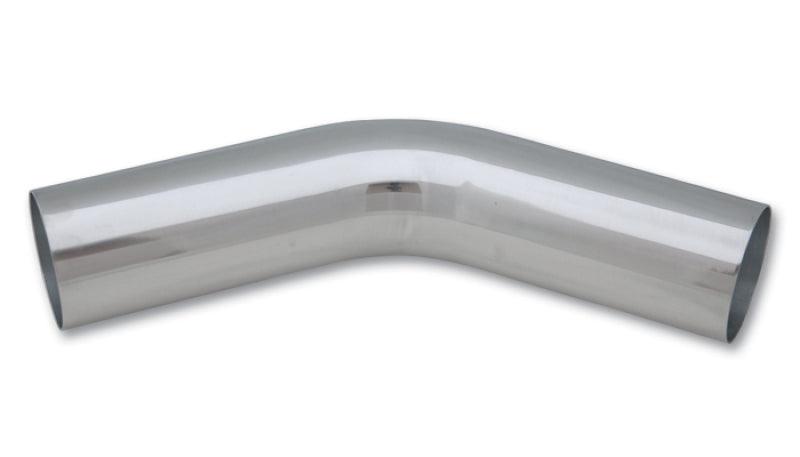 Vibrant 3.5in O.D. Universal Aluminum Tubing (45 degree bend) - Polished - Corvette Realm