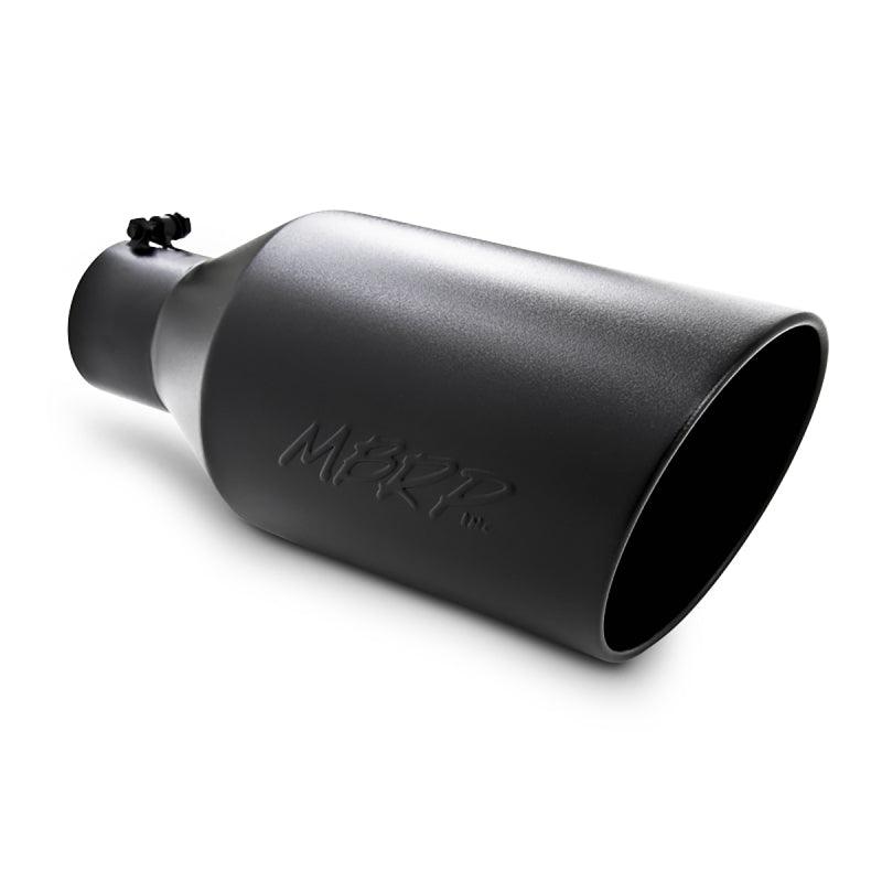 MBRP Universal Tip 8in O.D. Rolled End 4in inlet 18in length Black - Corvette Realm