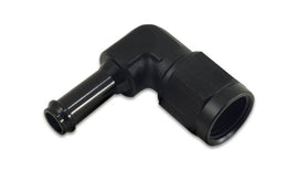 Vibrant Female -6AN to 5/16in Hose Barb 90 Degree Adapter Fitting - Anodized Black - Corvette Realm