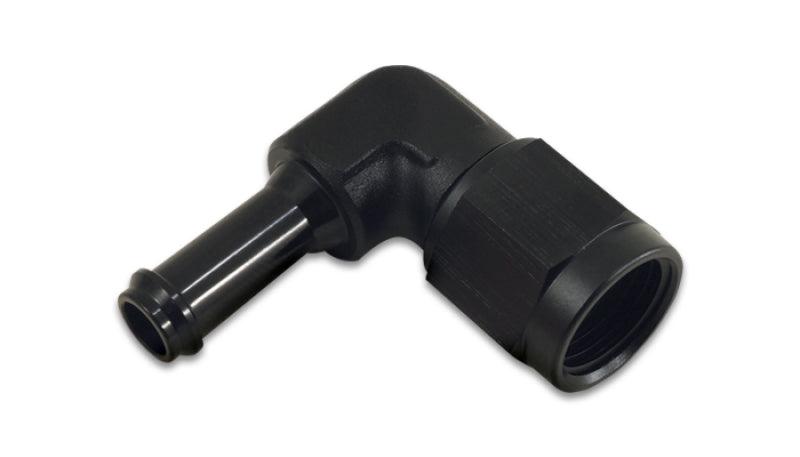 Vibrant -8AN to 3/8in Hose Barb 90 Degree Adapter - Anodized Black - Corvette Realm