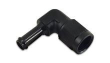 Load image into Gallery viewer, Vibrant -8AN to 3/8in Hose Barb 90 Degree Adapter - Anodized Black - Corvette Realm