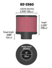 Load image into Gallery viewer, K&amp;N 0.75 inch ID 1.375 inch OD 1.125 inch H Clamp On Crankcase Vent Filter - Corvette Realm