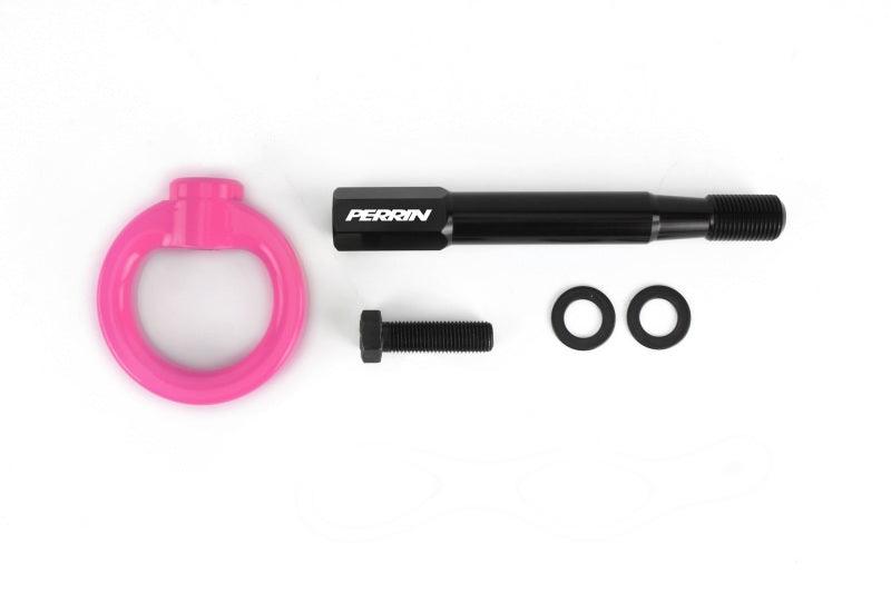 Perrin 2022 Subaru WRX / 18-21 Crosstrek Tow Hook Kit (Rear) - Hyper Pink - Corvette Realm