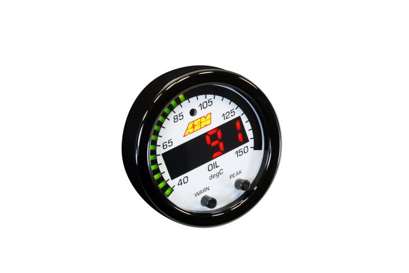 AEM X-Series Temperature 100-300F Gauge Kit (ONLY Black Bezel and Water Temp. Faceplate) - Corvette Realm