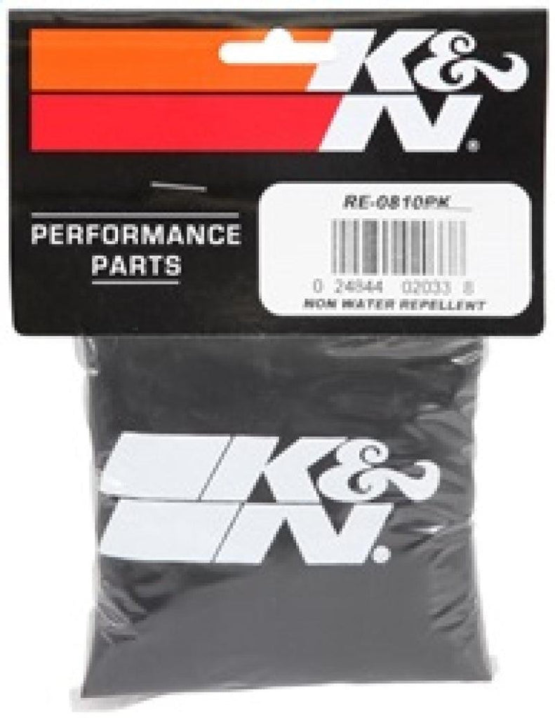 K&N Universal Round Tapered Filter Wrap - Black - 6in Base ID x 4.625in Top ID x 9in Height - Corvette Realm