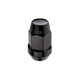 McGard Hex Lug Nut (Cone Seat Bulge Style) M14X1.5 / 22mm Hex / 1.635in. Length (4-Pack) - Black - Corvette Realm