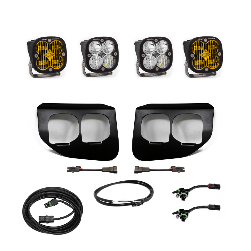 Baja Designs Ford Super Duty (20-On) Fog Lights FPK Amber SAE/Pro DC Baja Designs w/Upfitter - Corvette Realm