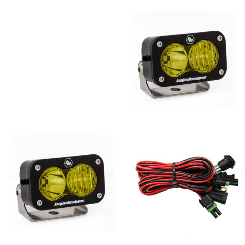 Baja Designs S2 Pro Wide Cornering Pair - LED Amber - Corvette Realm