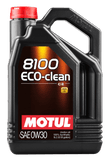 Motul 5L Synthetic Engine Oil 8100 0W30 4x5L ECO-CLEAN  ACEA C2 API SM ST.JLR 03.5007