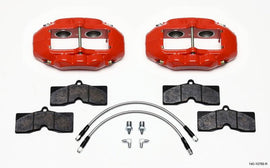 Wilwood D8-4 Front Caliper Kit Red Corvette C2 / C3 65-82 - Corvette Realm