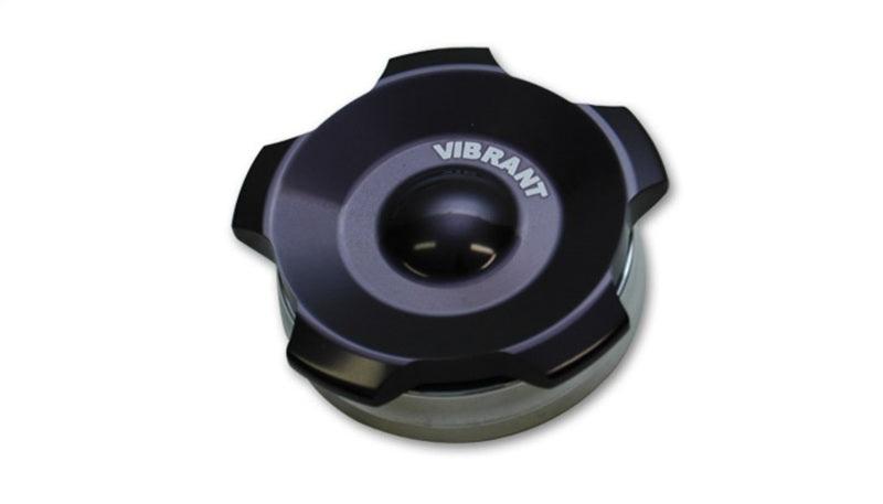 Vibrant 2.75in OD Aluminum Weld Bungs w/ Anodized Black Aluminum Threaded Cap (incl. O-Ring) - Corvette Realm