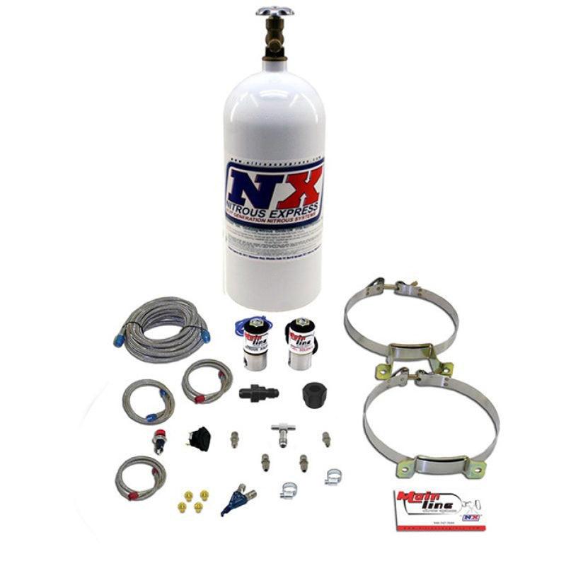 Nitrous Express Mainline EFI Single Nozzle Nitrous Kit w/10lb Bottle - Corvette Realm