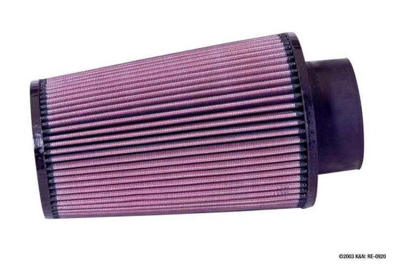 K&N Universal Rubber Filter 3 1/2inch ID FLG / 6inch Base / 4-5/8inch Top / 9inch Height - Corvette Realm