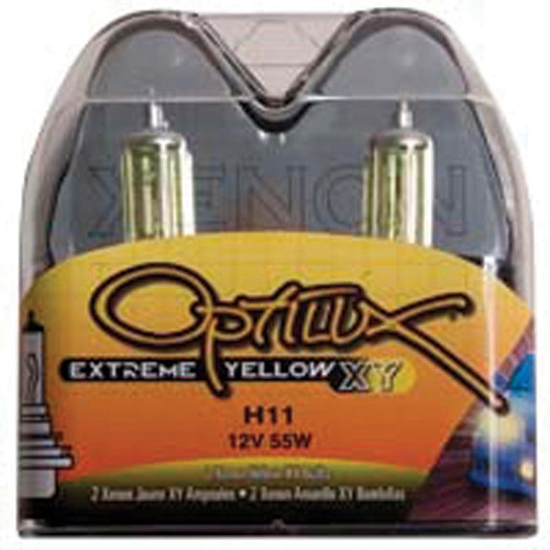 Hella Optilux H11 55W XY Extreme Yellow Bulbs (Pair) - Corvette Realm