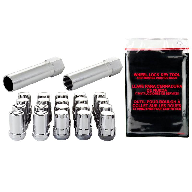 McGard SplineDrive Tuner 5 Lug Install Kit w/Locks & Tool (Cone) M12X1.5 / 13/16 Hex - Chrome - Corvette Realm