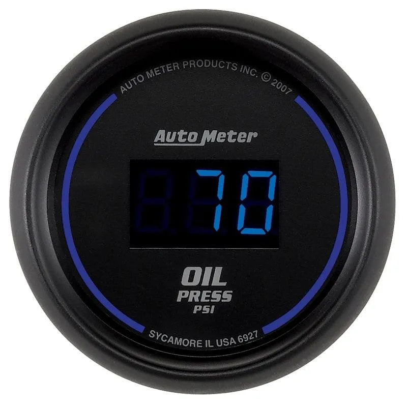 Autometer Cobalt Digital 52.4mm Black 0-100psi Oil Pressure Gauge - Corvette Realm