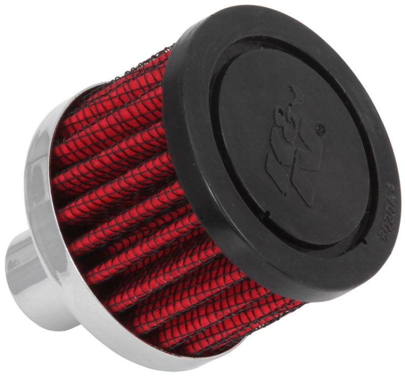 K&N Steel Base Crankcase Vent Filter .75in Vent OD x 2in OD x 1.5in Height - Corvette Realm