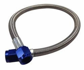 Fragola -4AN Hose Assembly Straight x Straight 36in Blue Nuts Nitrous Supply Line (3 Feet) - Corvette Realm