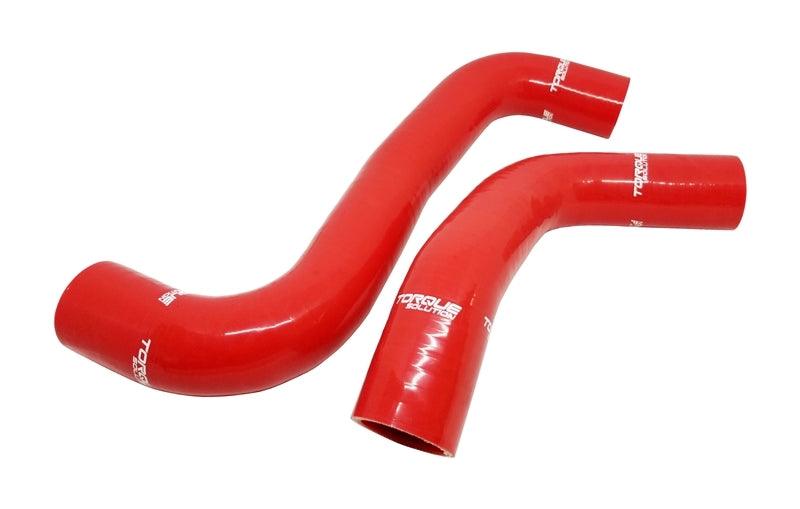 Torque Solution 08-14 Subaru WRX / 08-18 STI / 09-13 Forester XT Silicone Radiator Hose Kit - Red - Corvette Realm