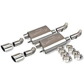 BBK Vari-Tune Axle Back Exhaust Kit 2 Adjustable Performance Mufflers 2-3/4 Pipe 4 in. Tips - Corvette Realm