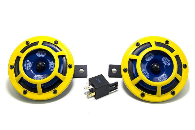 Hella Sharptone Horn Kit 12V 415/350Hz Yellow (3BB922000731 = H31000001) (Min Qty 360) - Corvette Realm