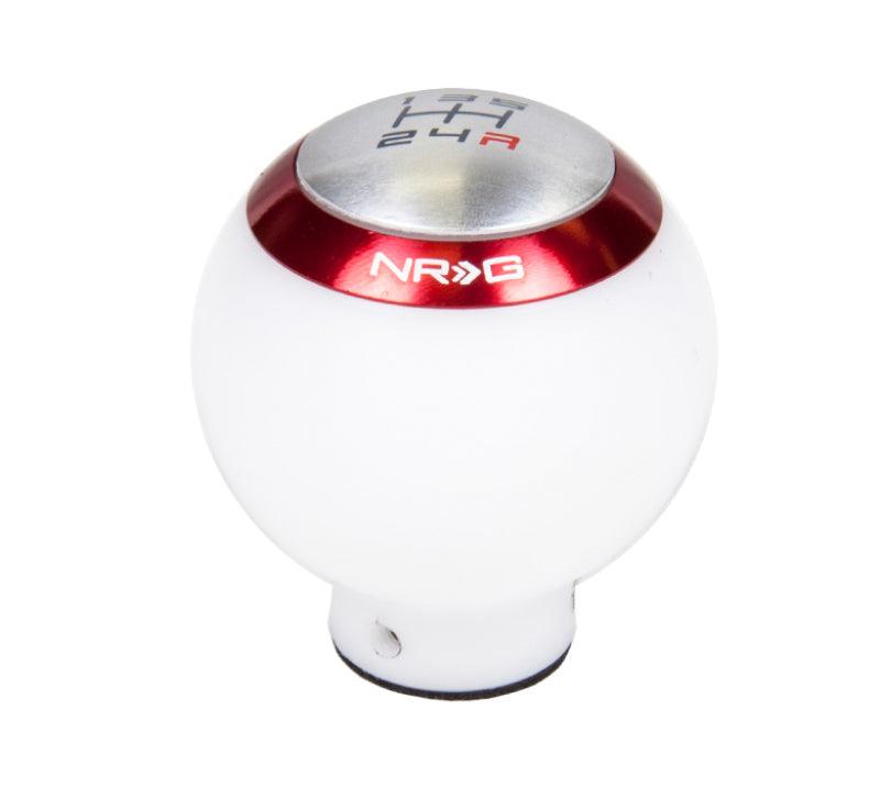 NRG Shift Knob - White (Includes 4 Interchangeable Rings) - Corvette Realm