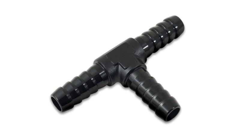 Vibrant 3/8in Barbed Tee Adapter - Black Anodized - Corvette Realm