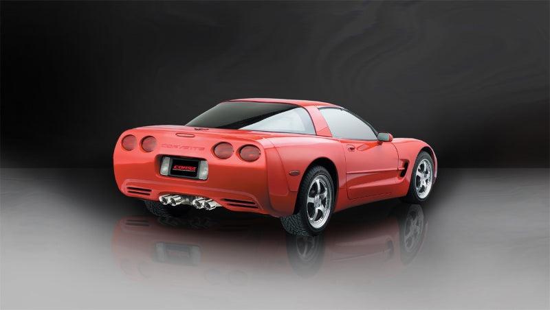 Corsa 97-04 Chevrolet Corvette C5 Z06 5.7L V8 Polished Xtreme Axle-Back Exhaust - Corvette Realm