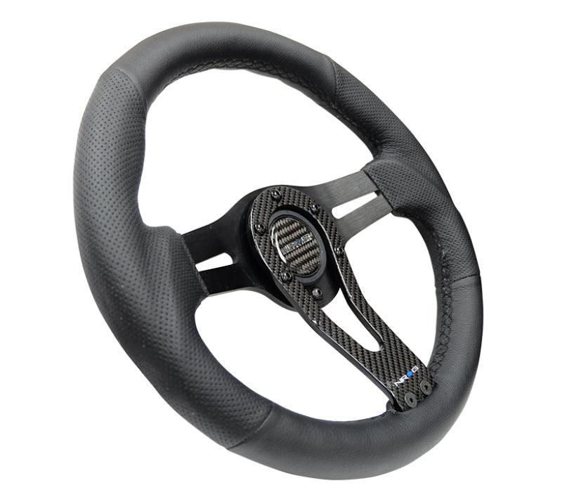 NRG Reinforced Steering Wheel (320mm) w/Carbon Center Spoke - Corvette Realm