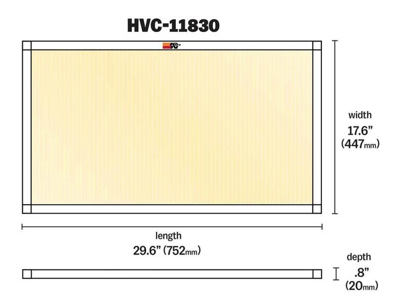 K&N HVAC Filter - 18 x 30 x 1 - Corvette Realm