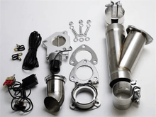 Load image into Gallery viewer, Granatelli 2.25in Aluminized Mild Steel Electronic Exhaust Cutout w/Slip Fit &amp; Band Clamps - Corvette Realm