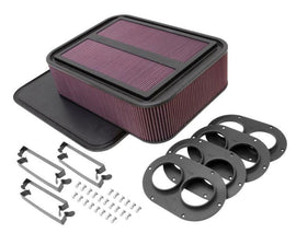 K&N Custom Racing Air Filter - Rectangular Carbon Fiber 4in Air Box w/ 2.75in Air Horn - Corvette Realm