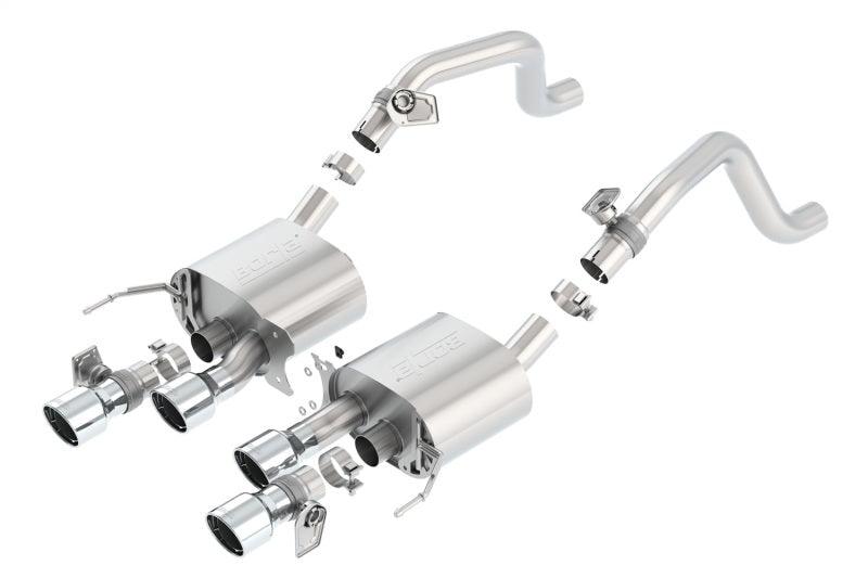 Borla 14-15 Chevy Corvette C7 6.2L RWD w/AFM &NPP S-Type Dual Round Rolled Center Rear Exit Exhaust - Corvette Realm