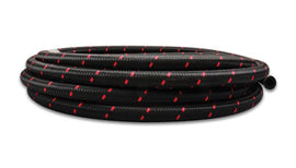 Vibrant -12 AN Two-Tone Black/Red Nylon Braided Flex Hose (5 foot roll) - Corvette Realm